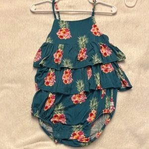 Posh Peanut “Ananans” Pineapple Bubble romper 18-24 months